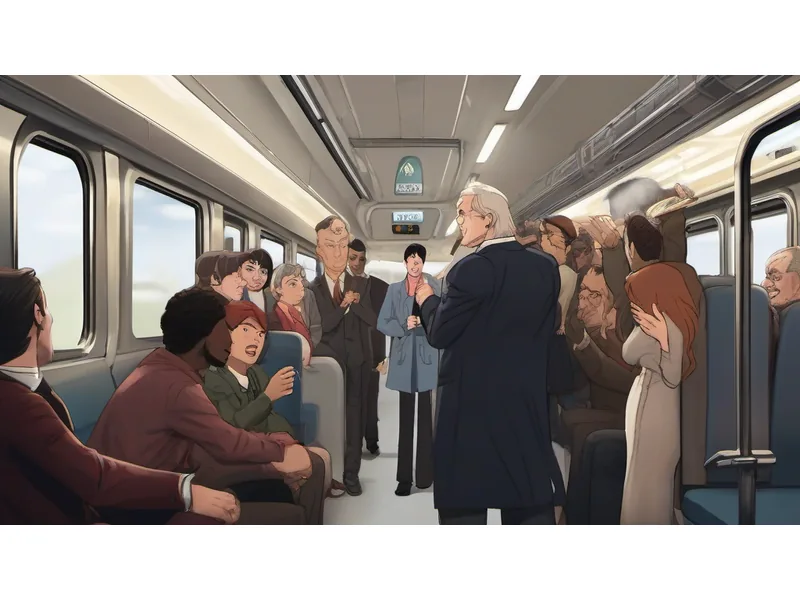 貴族気取りの炎上、勝者には電車内無料パス付き