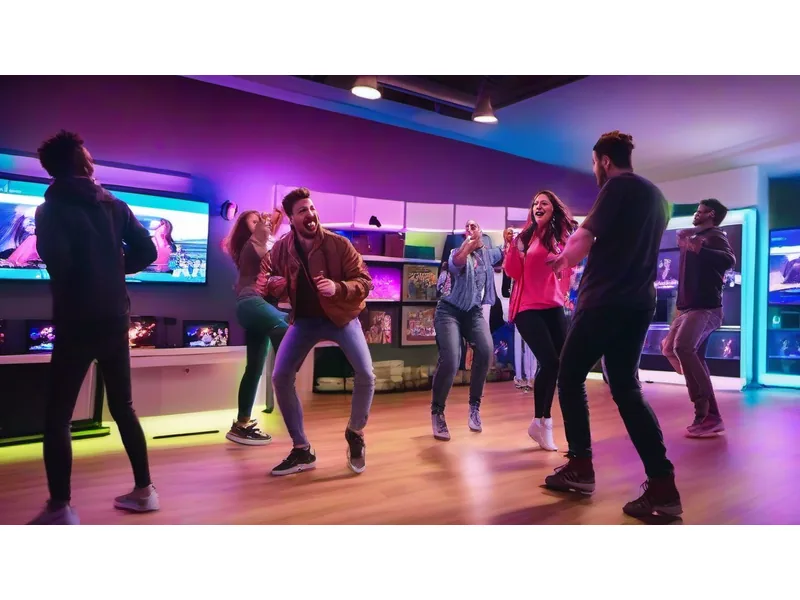 町の電気屋がフルHDのダンスパーティーを開催中!